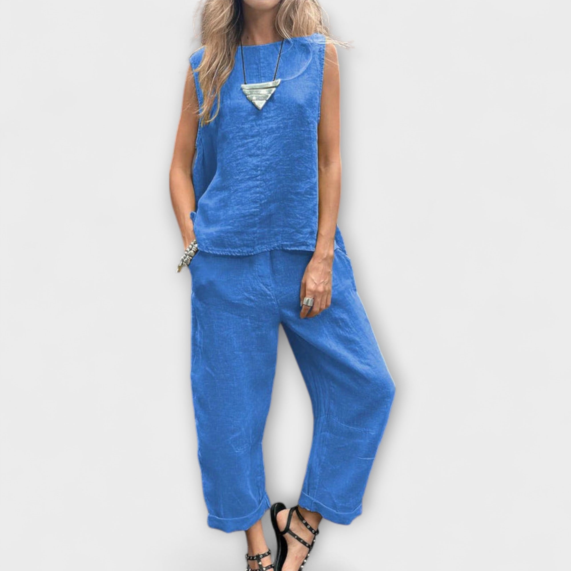 Jennifer - EntspanntesBaumwolle-Leinen Outfit