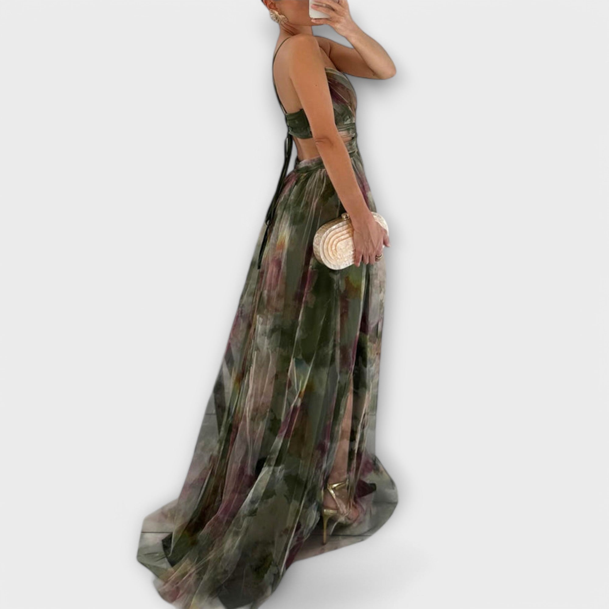 Annai Mesh Maxi Kleid - Elegant und Figurbetont