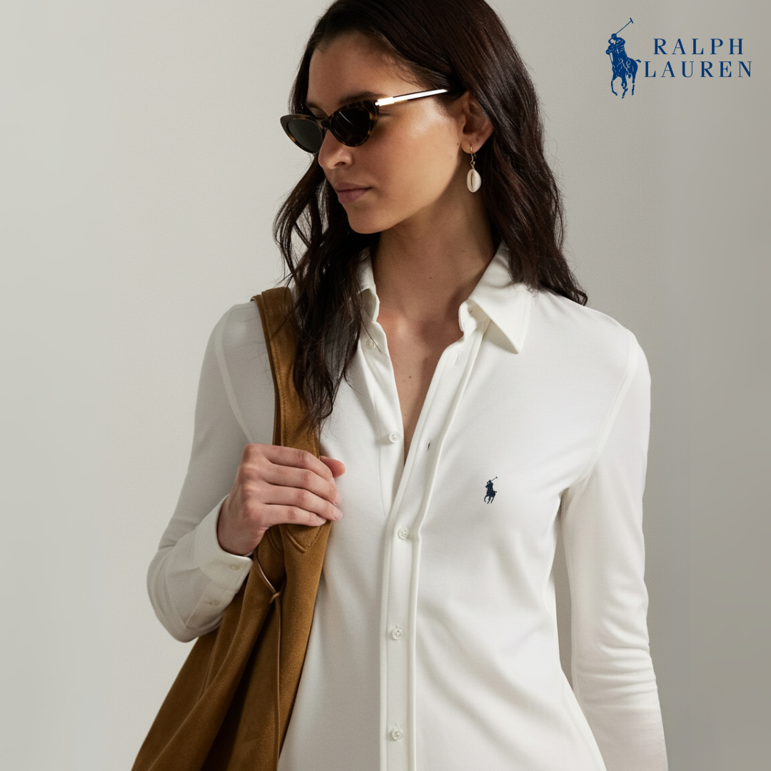 Geknöpftes Maxi-Hemdkleid aus Ponte-Stoff