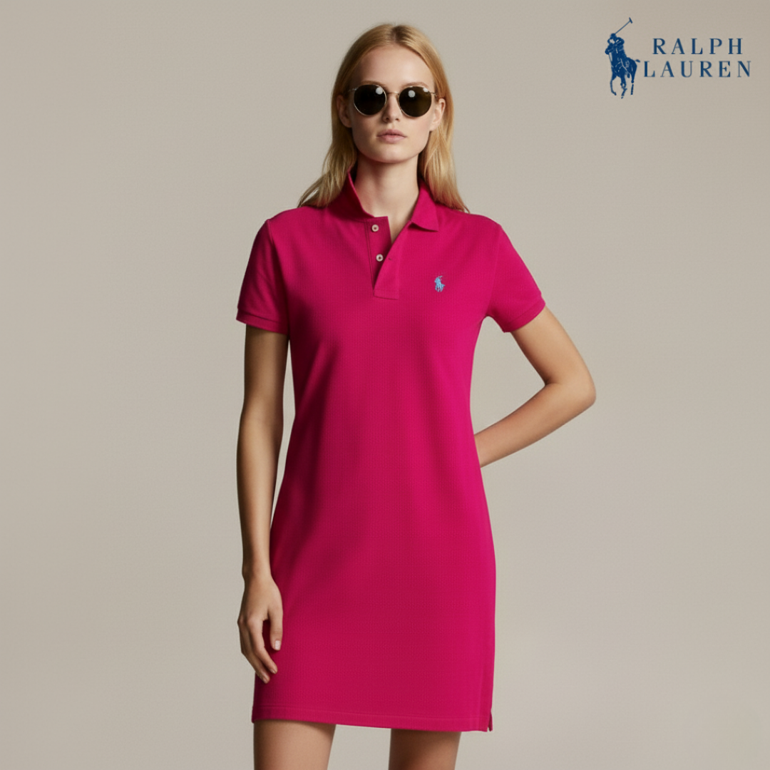 Baumwoll-Mesh-Polokleid