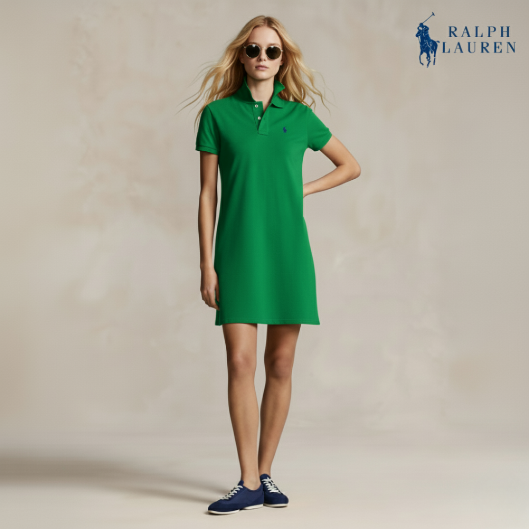 Baumwoll-Mesh-Polokleid