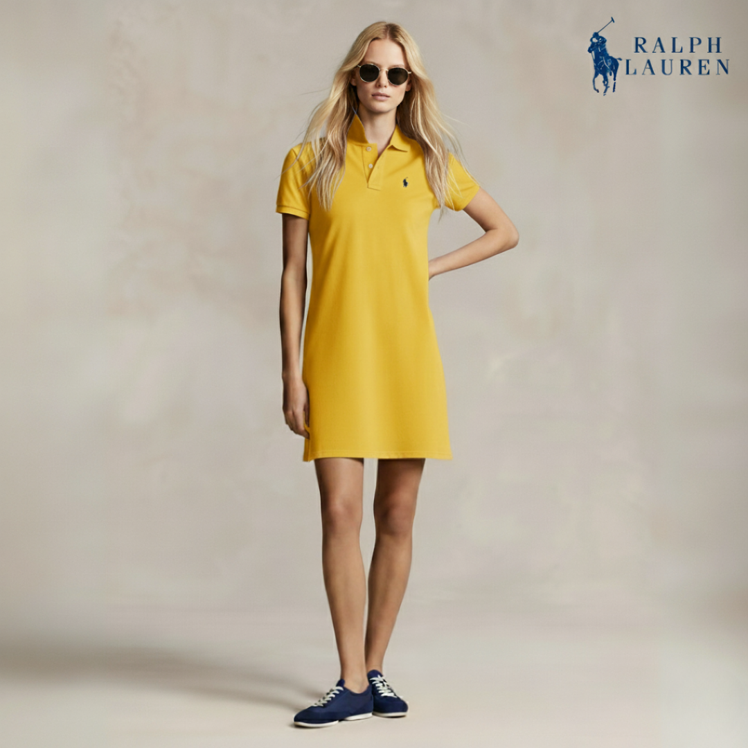 Baumwoll-Mesh-Polokleid