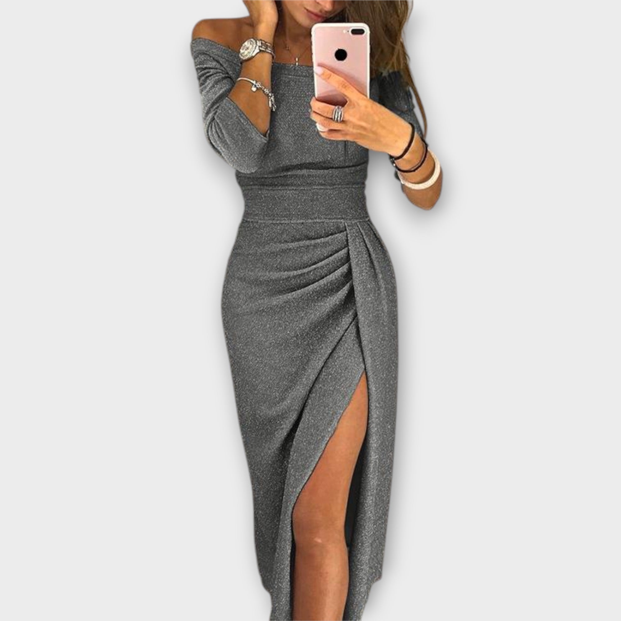 Lena - Elegantes Off-Shoulder Kleid