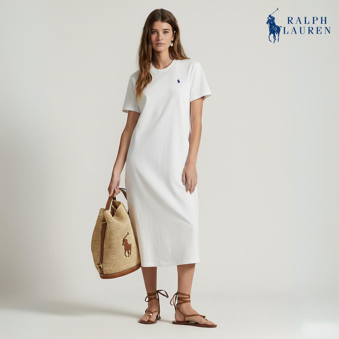 T-Shirt-Kleid aus Baumwoll-Jersey