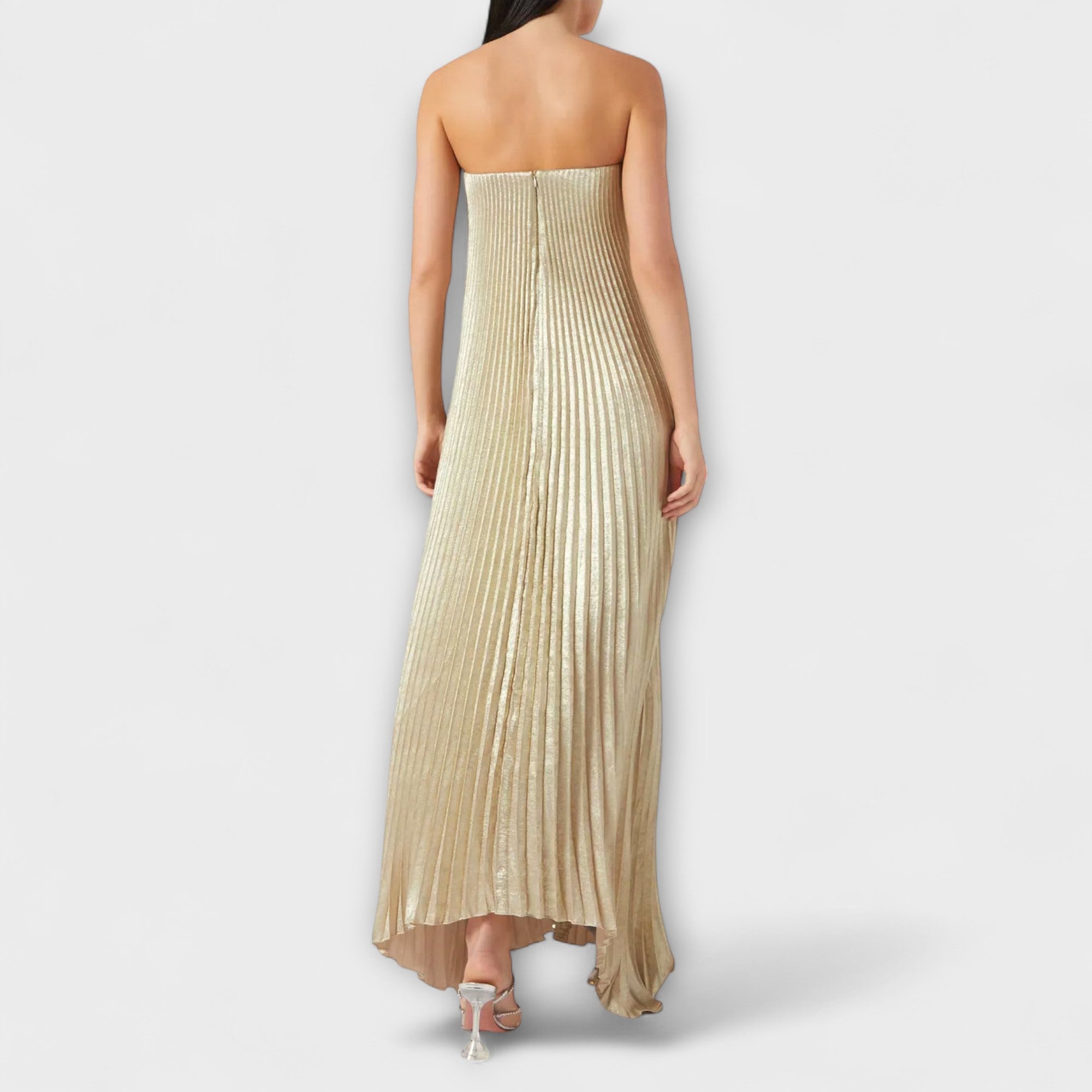 Michelle - Sweetheart Maxi-Kleid in Orange Floral