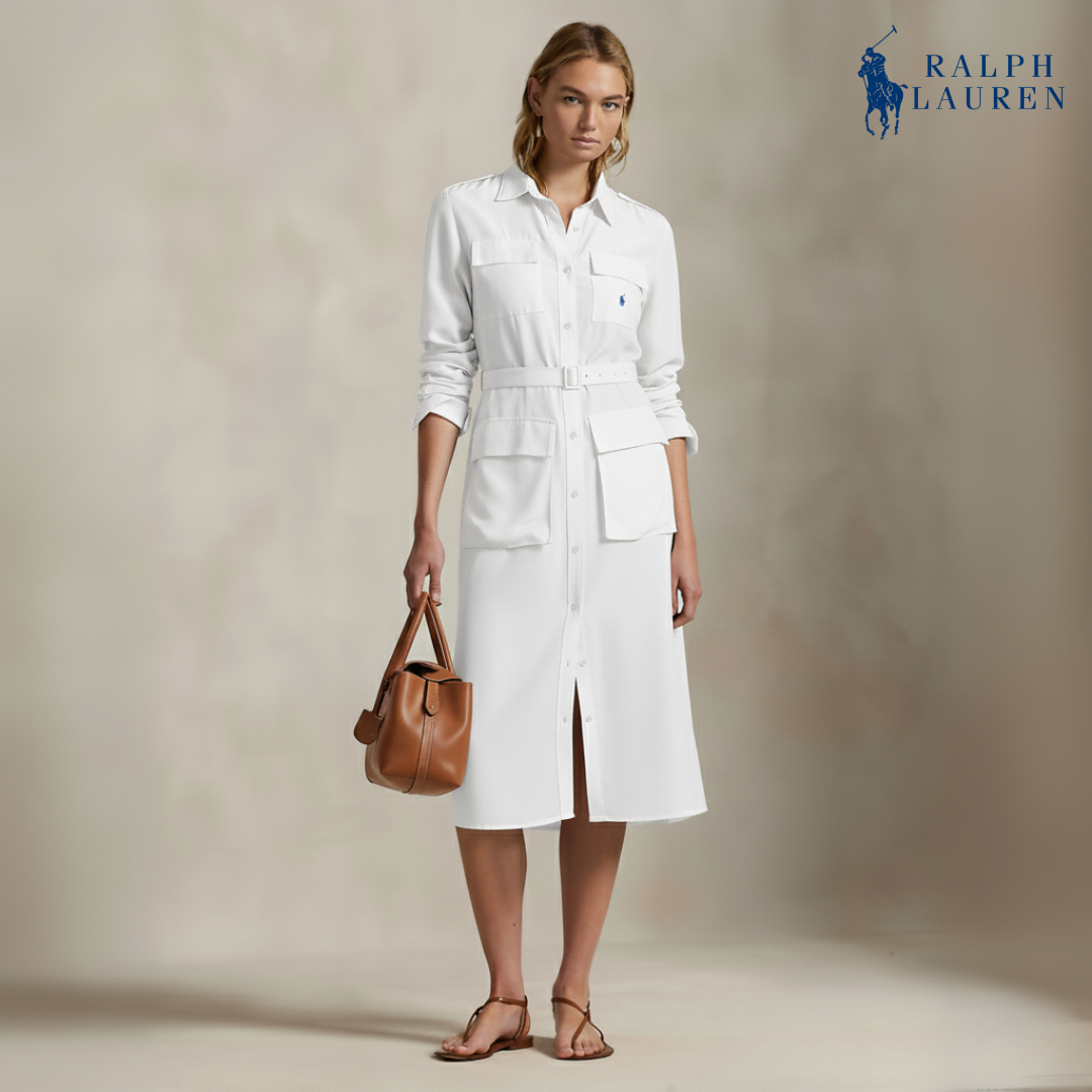 Gürtelloses Faille-Hemdkleid