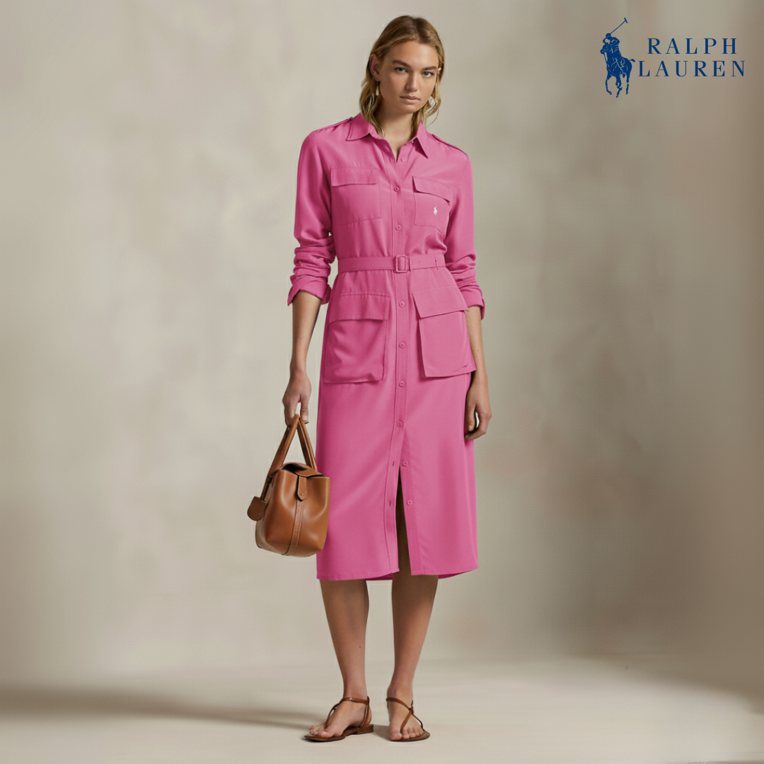 Gürtelloses Faille-Hemdkleid