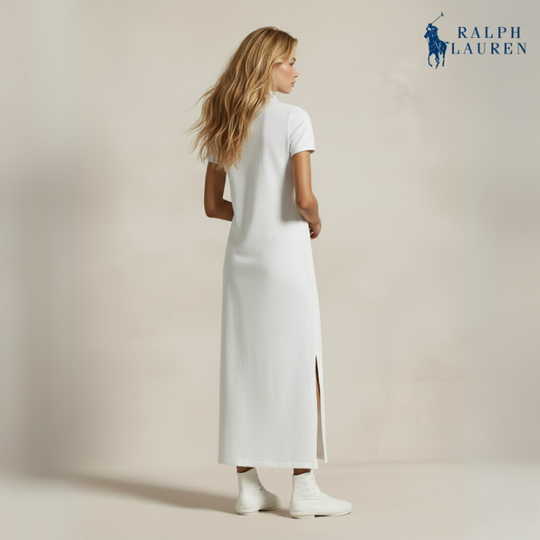 Polokleid aus Baumwoll-Mesh