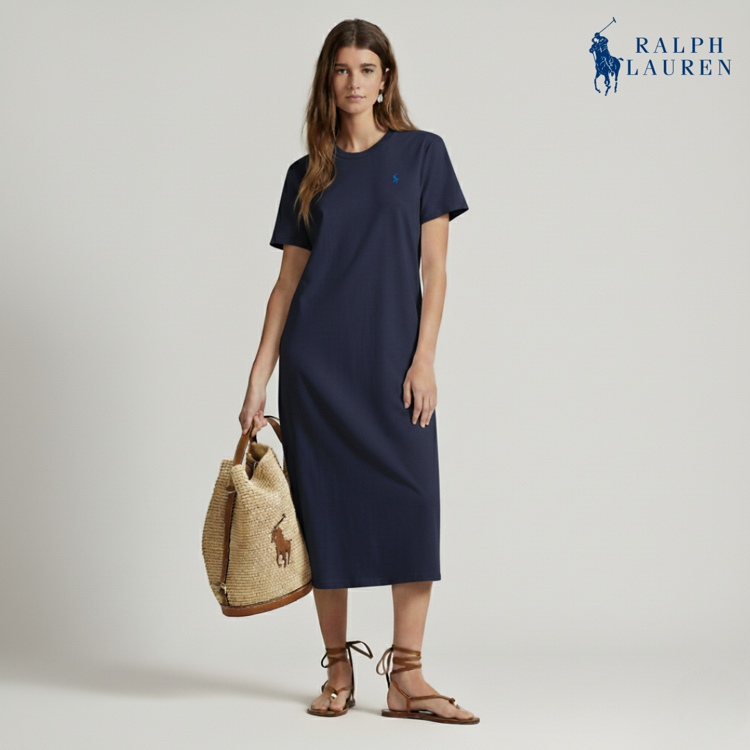 T-Shirt-Kleid aus Baumwoll-Jersey