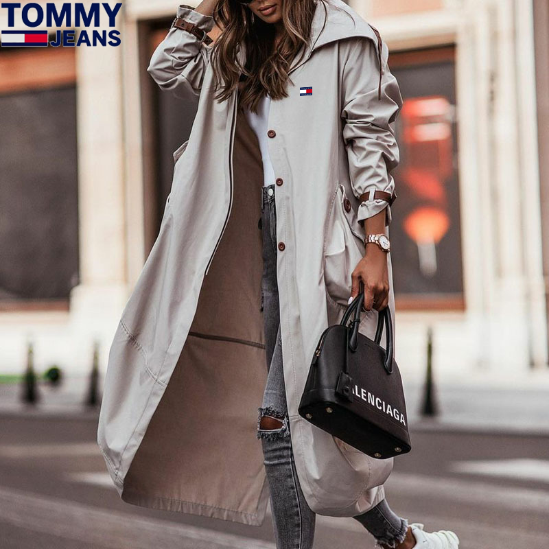 Damen langer Kapuzenmantel