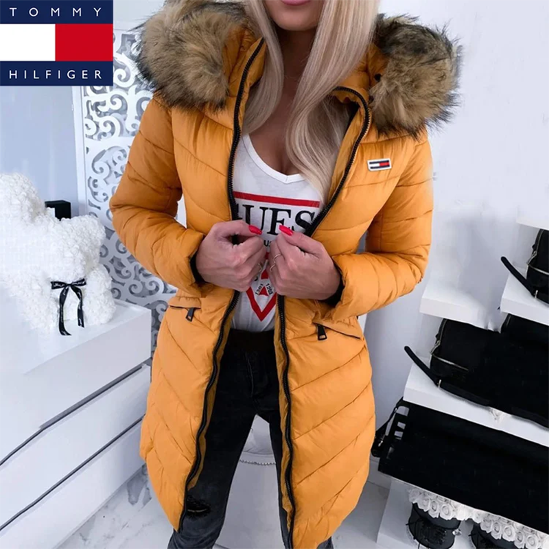 Damen Daunenmantel mit Kapuze