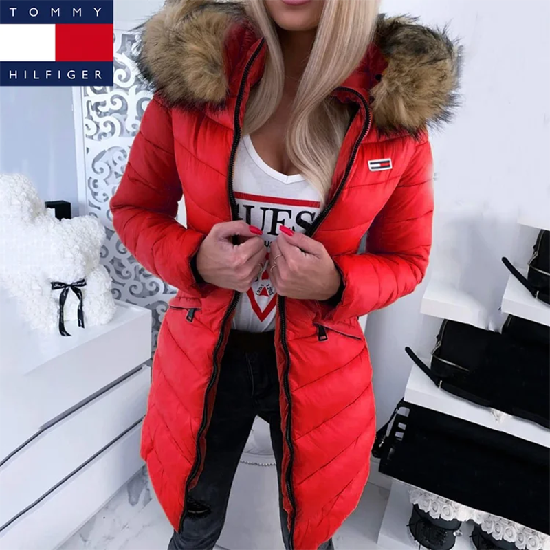 Damen Daunenmantel mit Kapuze