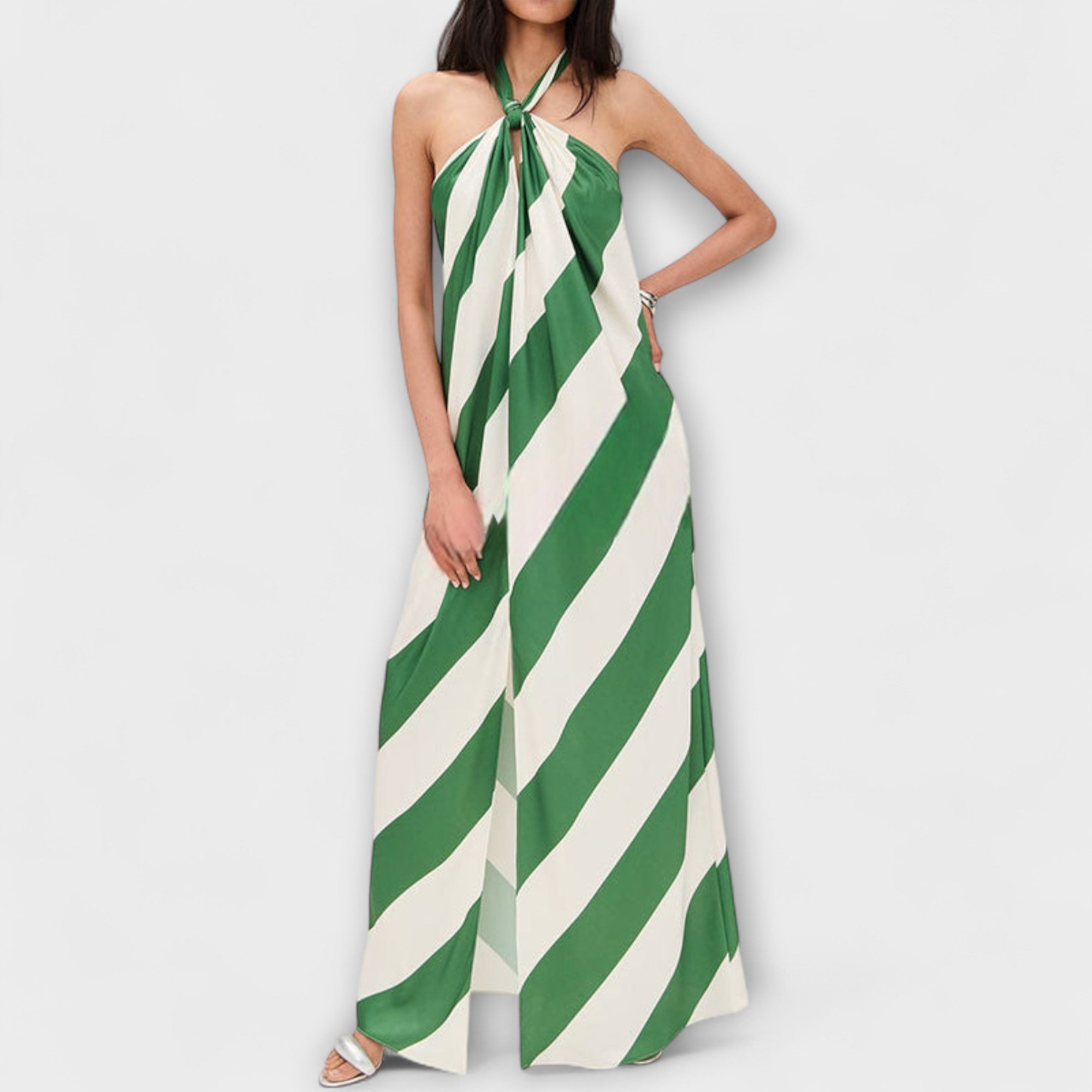 Marlowe - Gestreiftes Halterloses Maxikleid