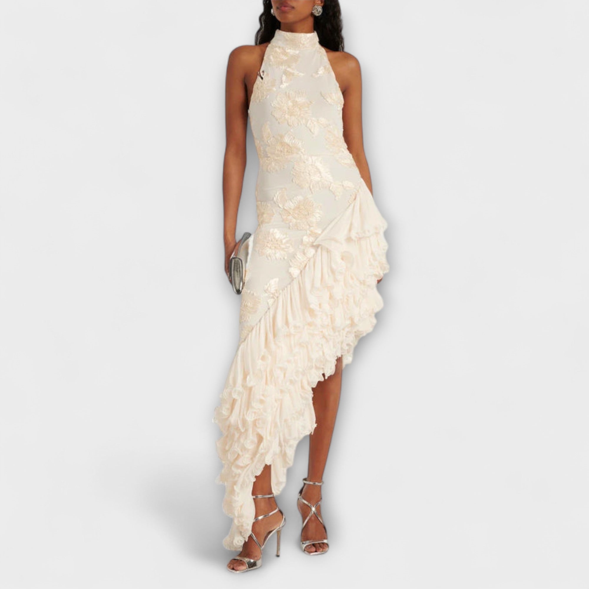 Karen - Maxi-Kleid mit floralen Applikationen