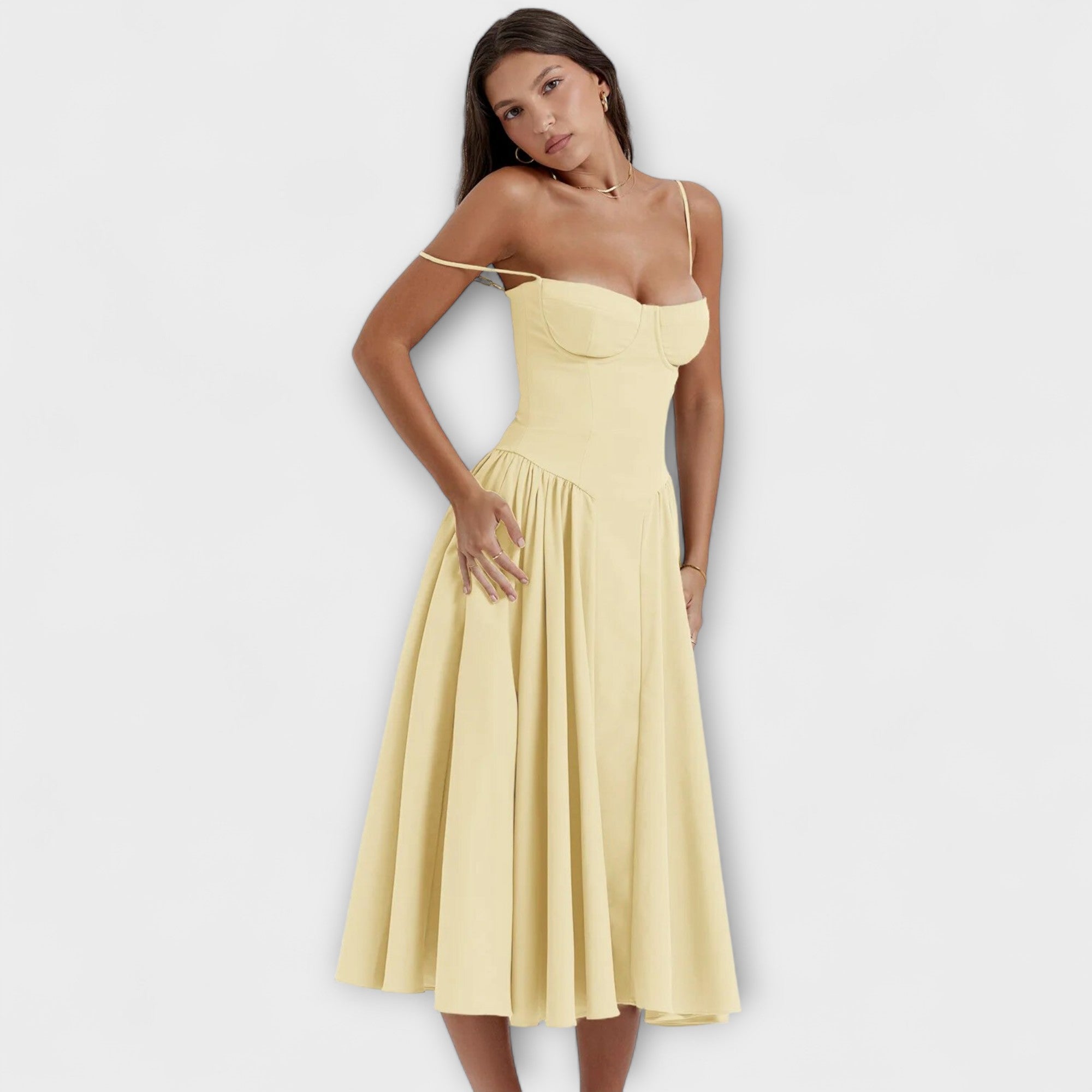 Rosalie - Raffiniertes ärmelloses Korsettkleid