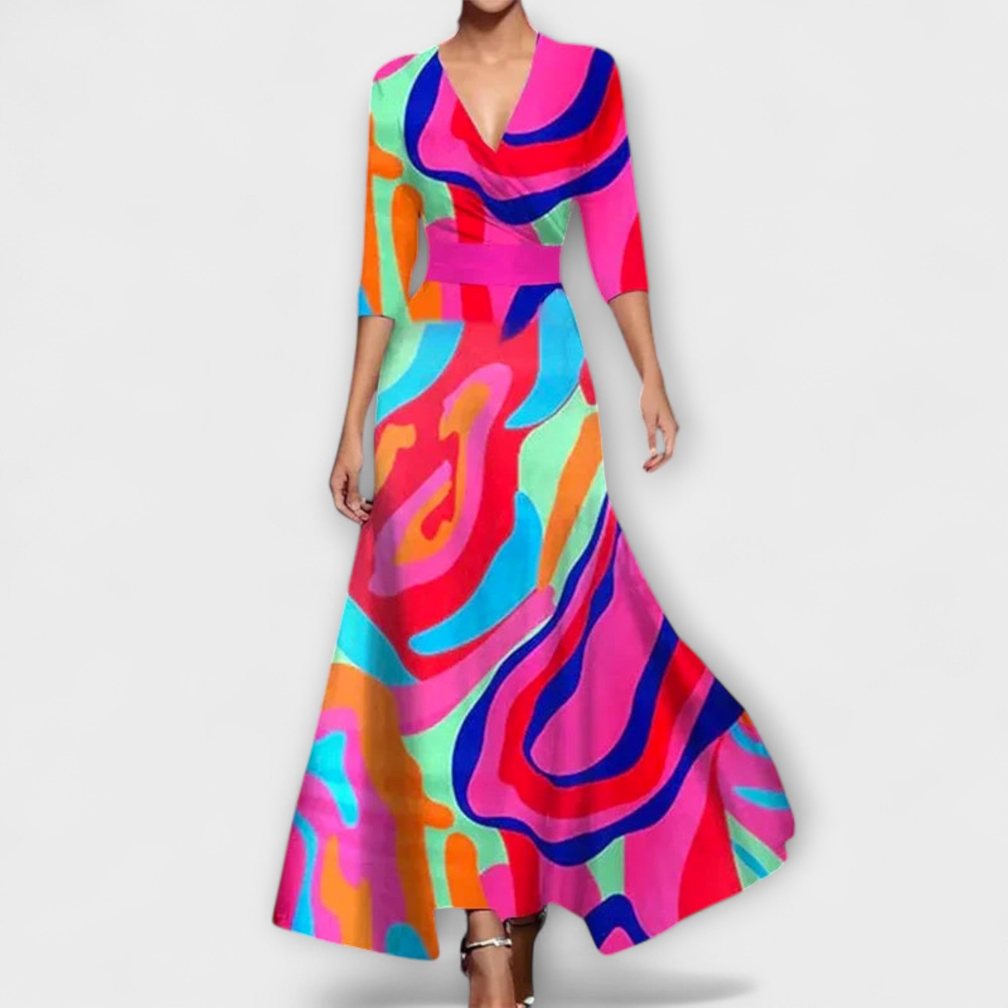 Alma - Elegantes Ärmel-Design Damenkleid