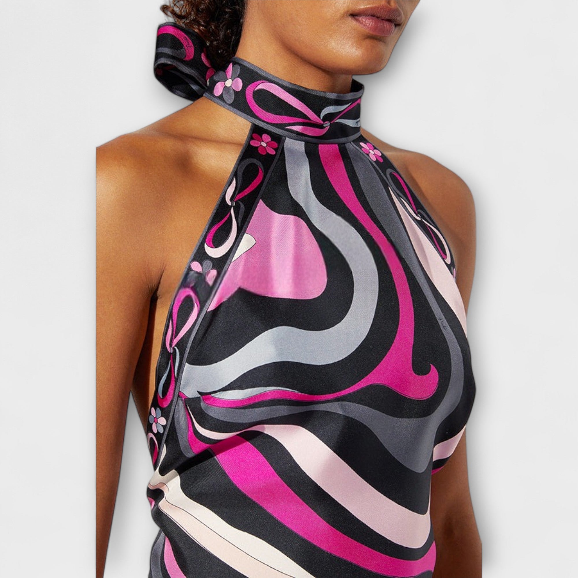 Everly - Set aus Neckholder-Top und asymmetrischem Midi-Rock