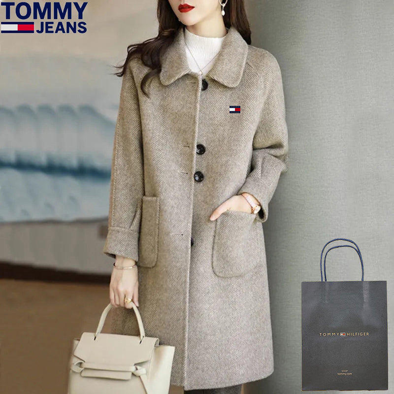 Langer lässiger Kaschmirmantel