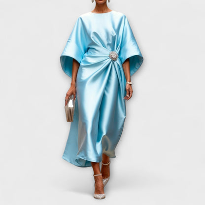 Luxe Shimmer Satin Langkleid