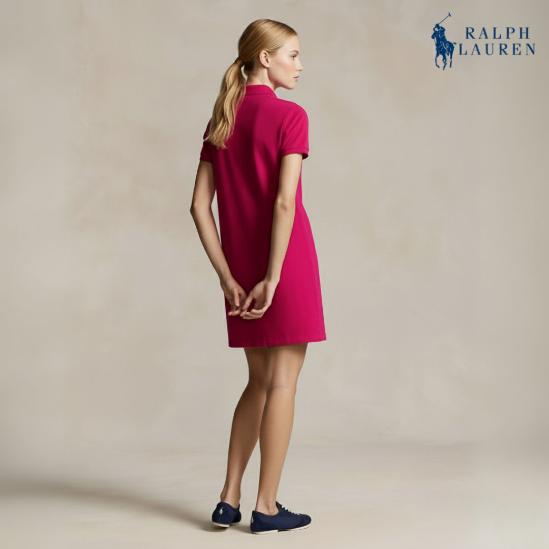 Baumwoll-Mesh-Polokleid