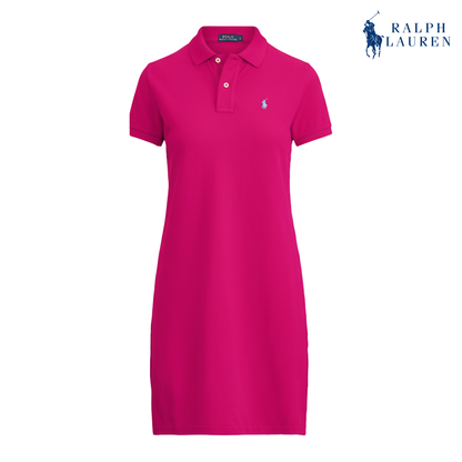 Baumwoll-Mesh-Polokleid