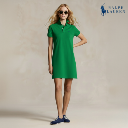 Baumwoll-Mesh-Polokleid