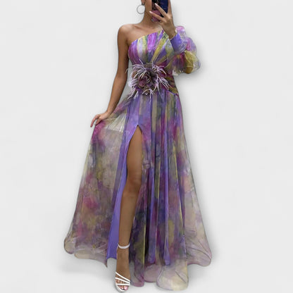 Minna – Asymmetrisches Amelie Maxikleid