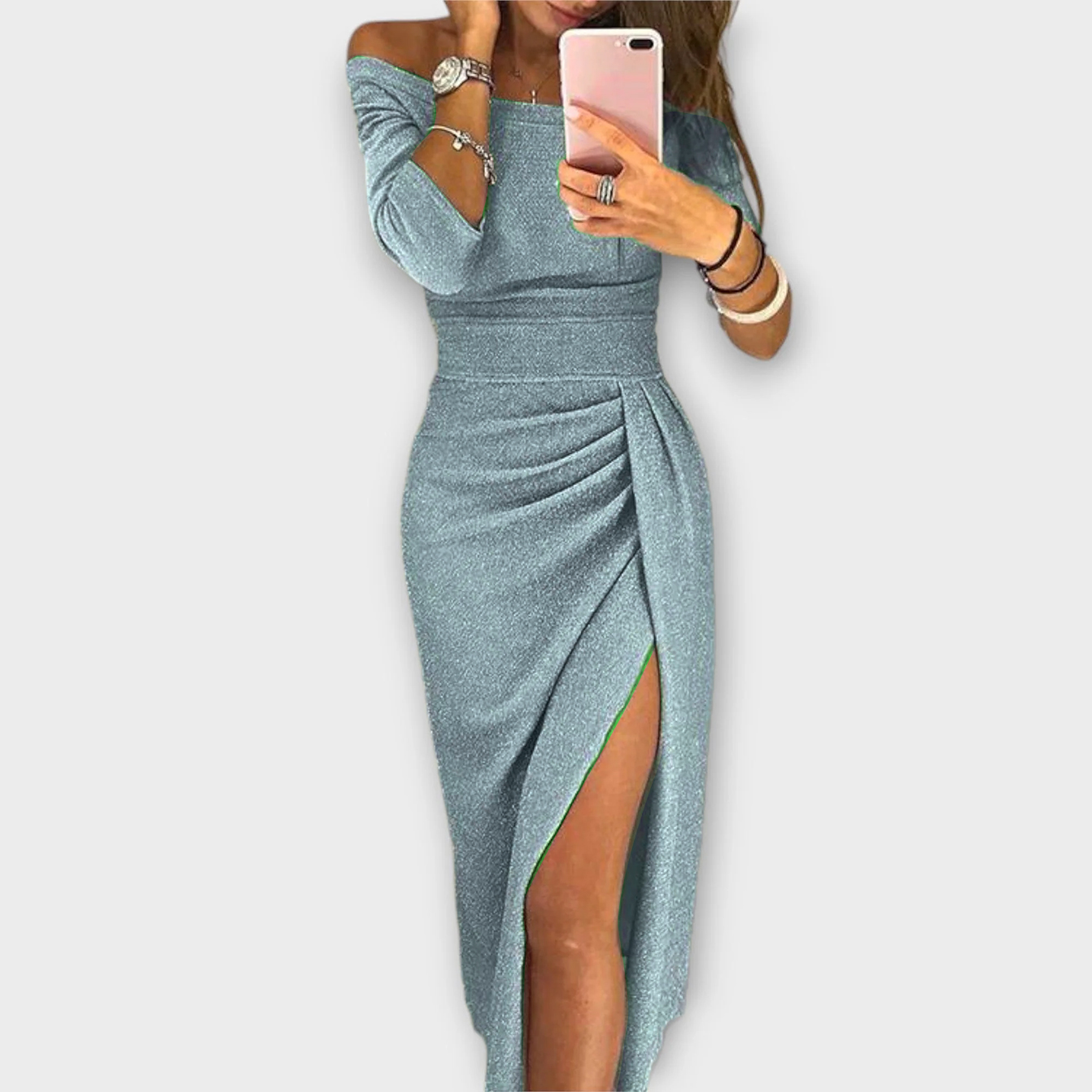 Lena - Elegantes Off-Shoulder Kleid