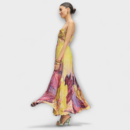 Kiara - Maxi-Kleid mit lebhaftem Ikat-Druck