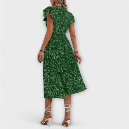 Schickes Polka Dot Midi-Kleid