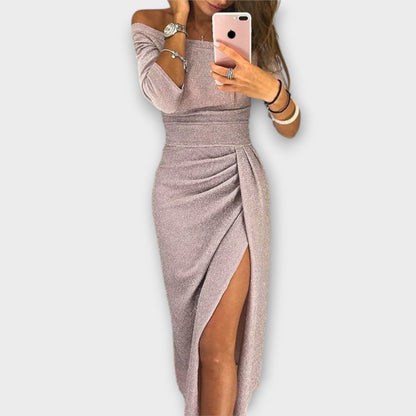 Lena - Elegantes Off-Shoulder Kleid