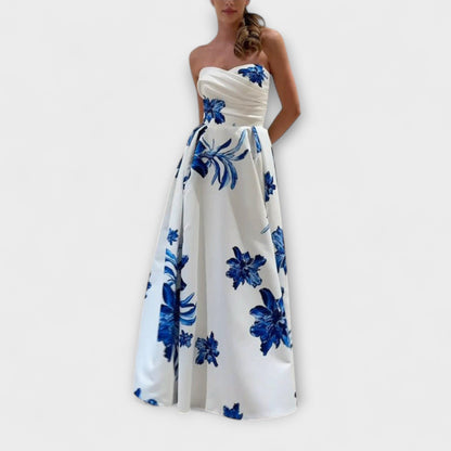 Rosalie - Stilvolles Off-Shoulder Floral Maxi Kleid