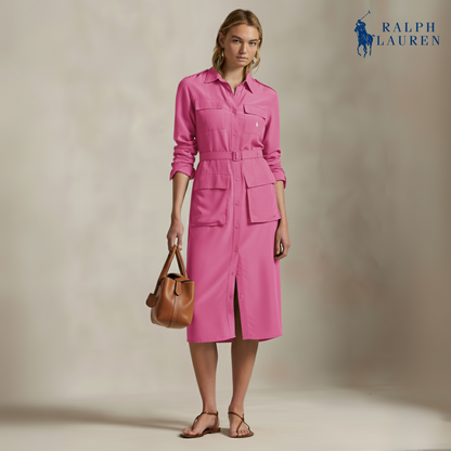 Gürtelloses Faille-Hemdkleid