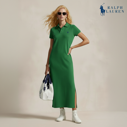 Polokleid aus Baumwoll-Mesh