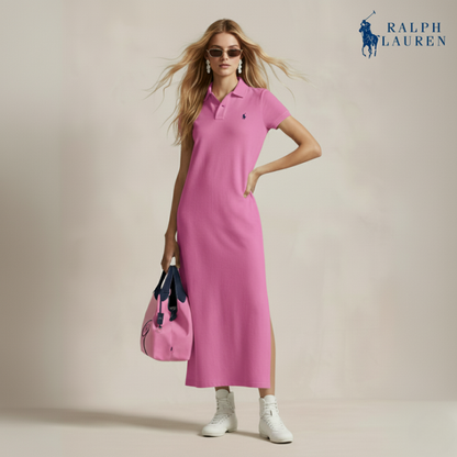 Polokleid aus Baumwoll-Mesh