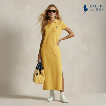 Polokleid aus Baumwoll-Mesh