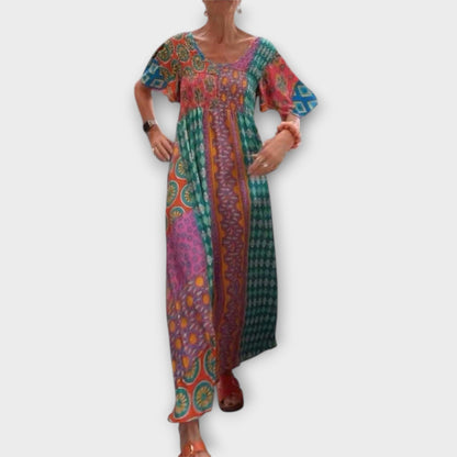 Melania - Vibrantes Boho-Kleid
