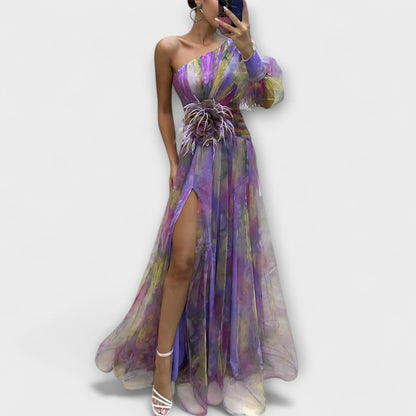 Minna – Asymmetrisches Amelie Maxikleid