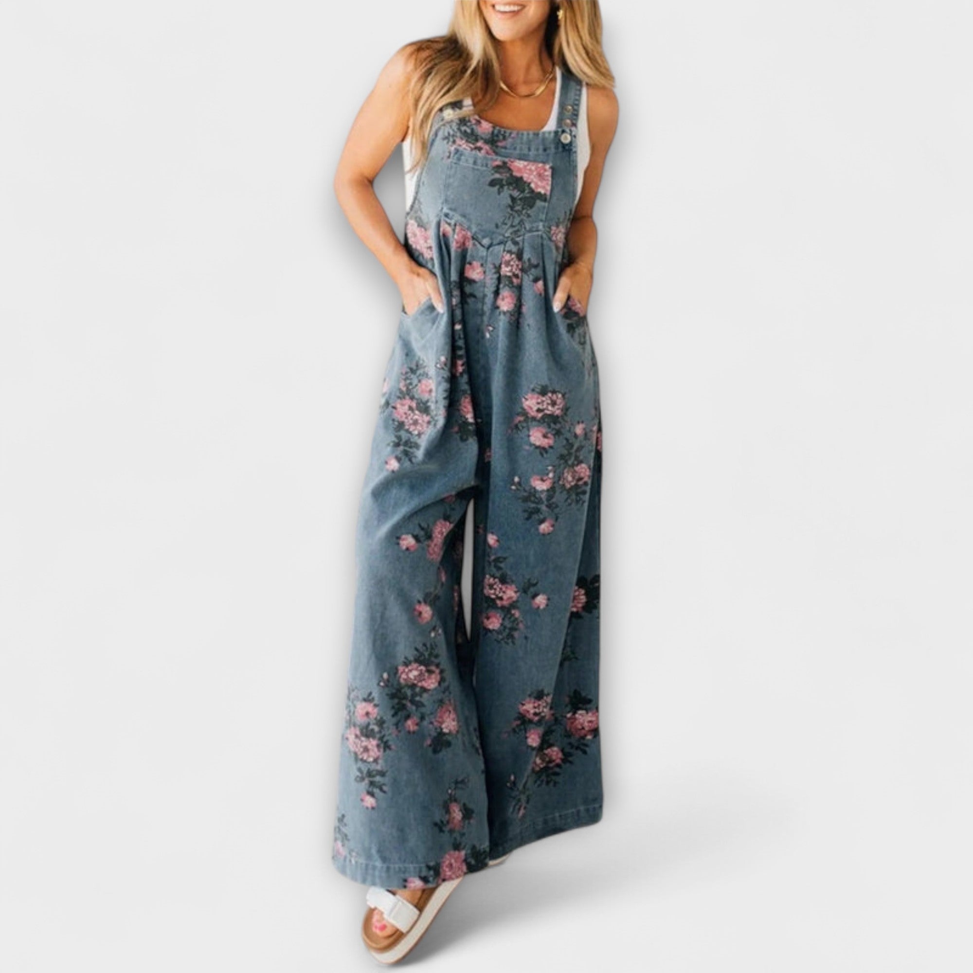 Mirona - Entspannte Passform Denim Latzhose