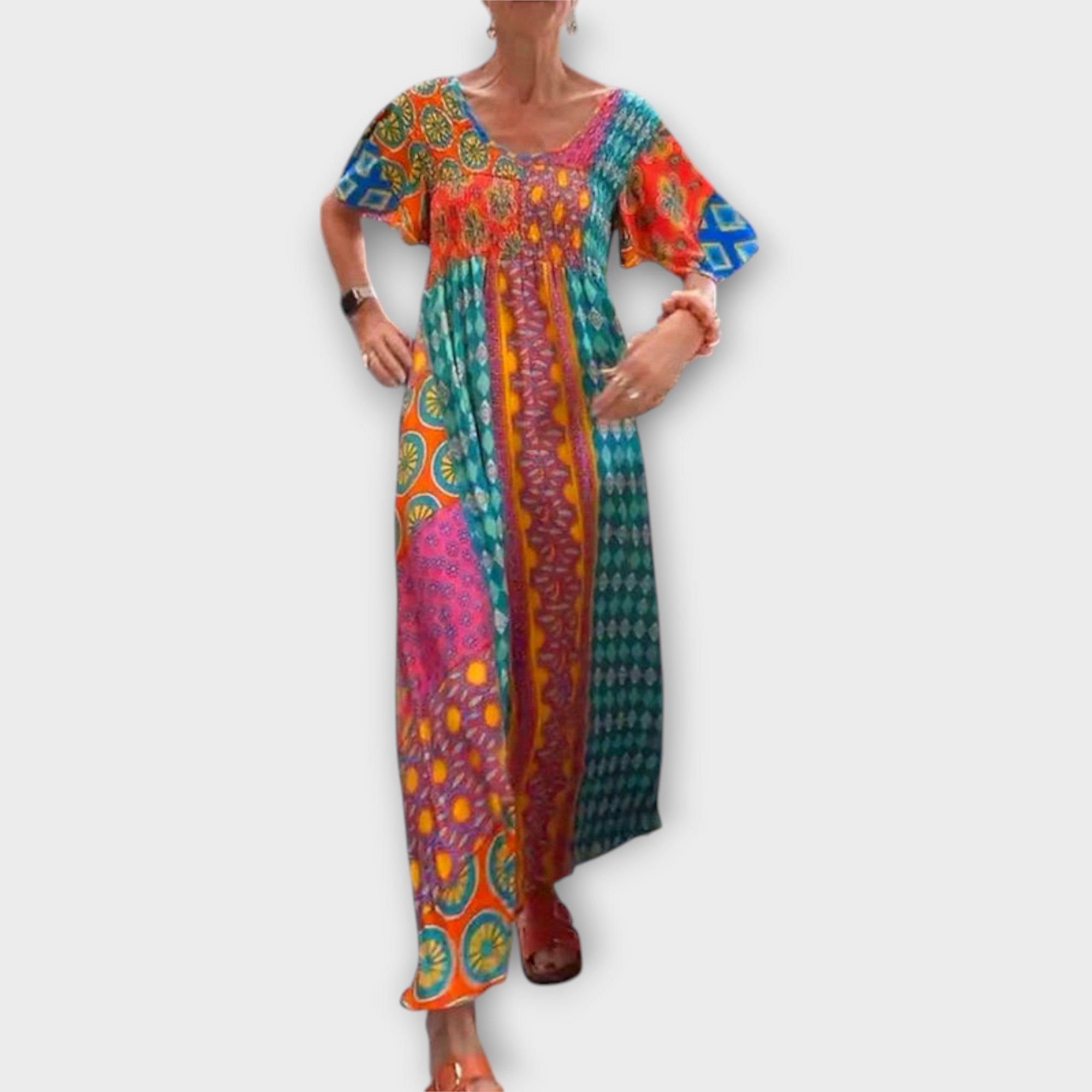 Melania - Vibrantes Boho-Kleid