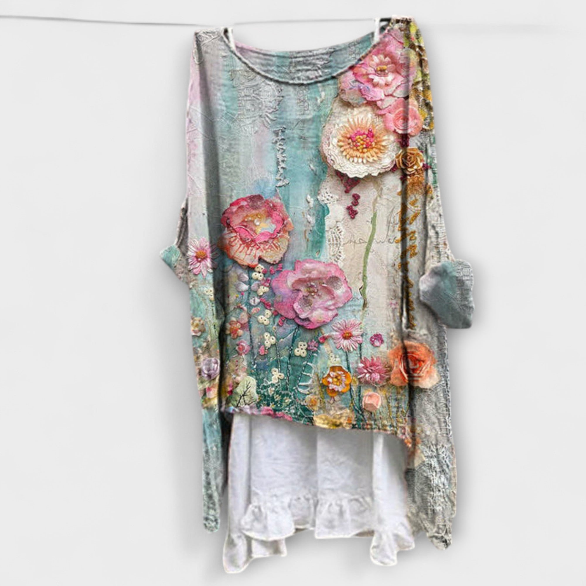 Evelyn - Bluse mit Künstlerischem Druck