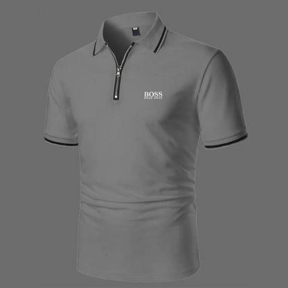 Business Poloshirt mit Reißverschluss