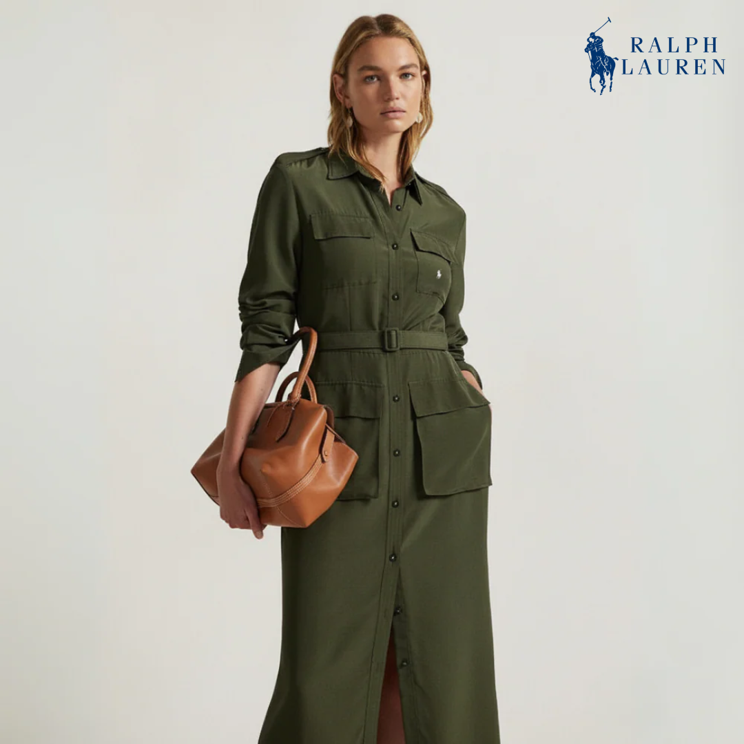 Gürtelloses Faille-Hemdkleid