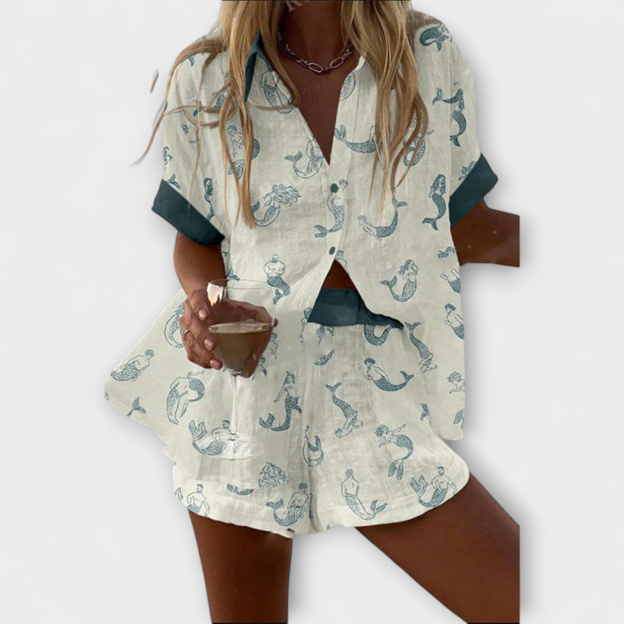 Jalira – Ensemble mit Meerjungfrau Print