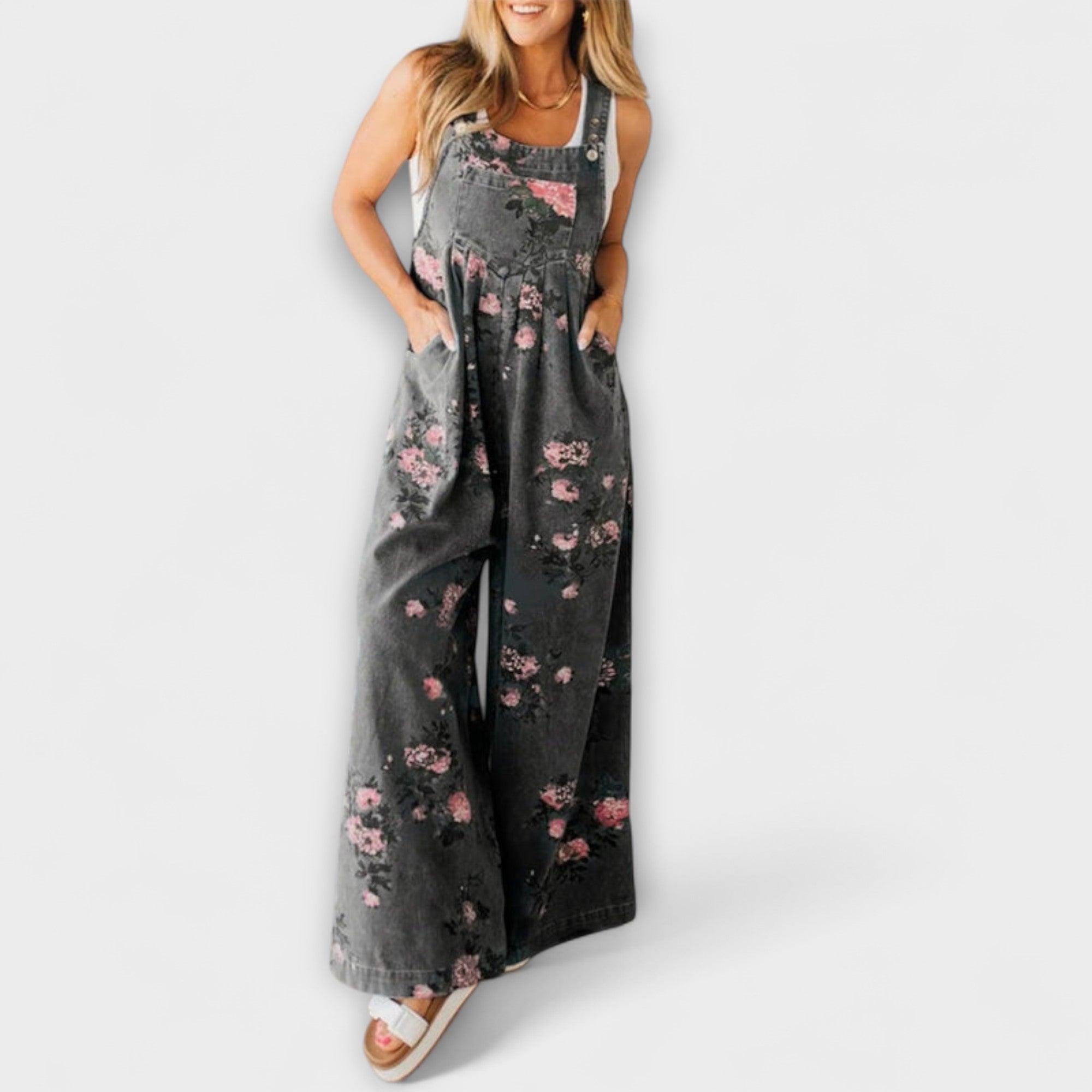 Mirona - Entspannte Passform Denim Latzhose