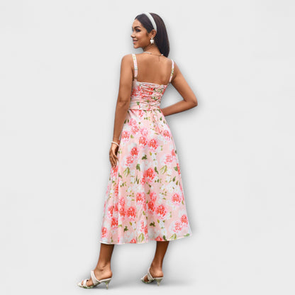 Hoffnung - Rüschentop Kleid mit Schlitzdetail