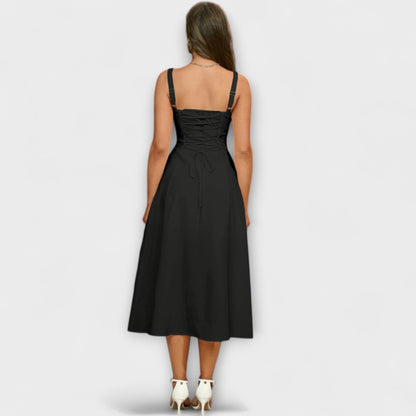 Hoffnung - Rüschentop Kleid mit Schlitzdetail