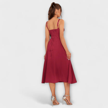 Hoffnung - Rüschentop Kleid mit Schlitzdetail