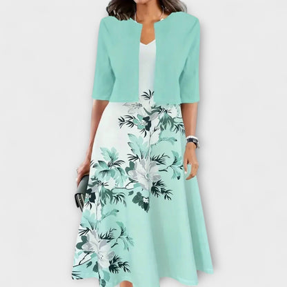 Damen Midi Kleid mit Blazer