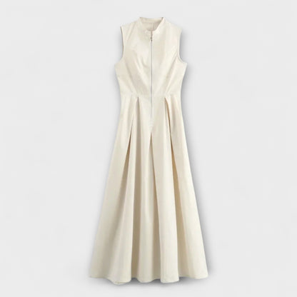 Ärmelloses Faltenkleid im Bodycon-Stil Midi